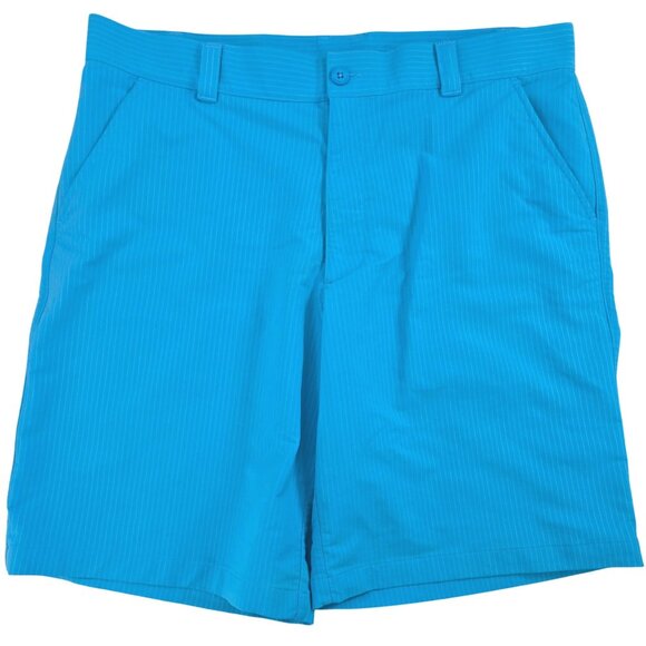 Under Armour Mens Blue Striped Nylon Blend Shorts Size 38 - Picture 1 of 6